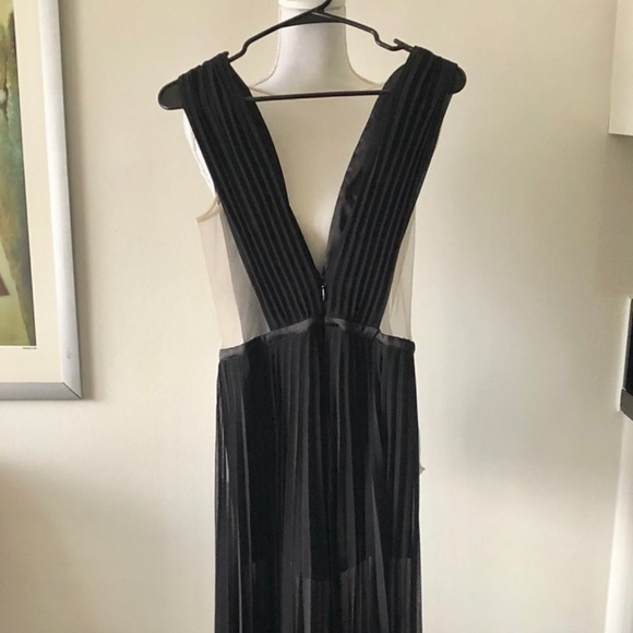 bebe Dresses & Skirts - Bebe Dress/Gown Size 4 Black/Tan Mesh